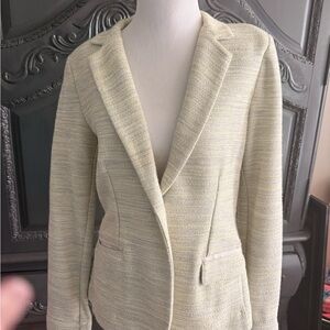 CAbi Light Cream Textured Blazer
